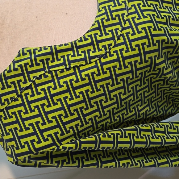 Katherine Way Lime Green & Navy Ruffle Dress - Picture 4 of 5